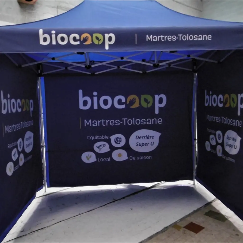 Tonnelle personnalisée pour exposition